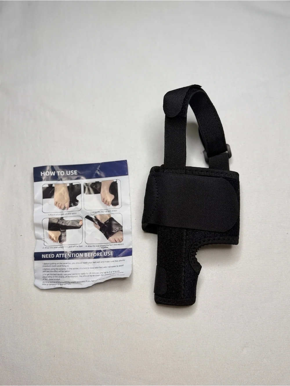 Adjustable Bunion Corrector & Orthopedic Hallux Valgus Splint with Instructions